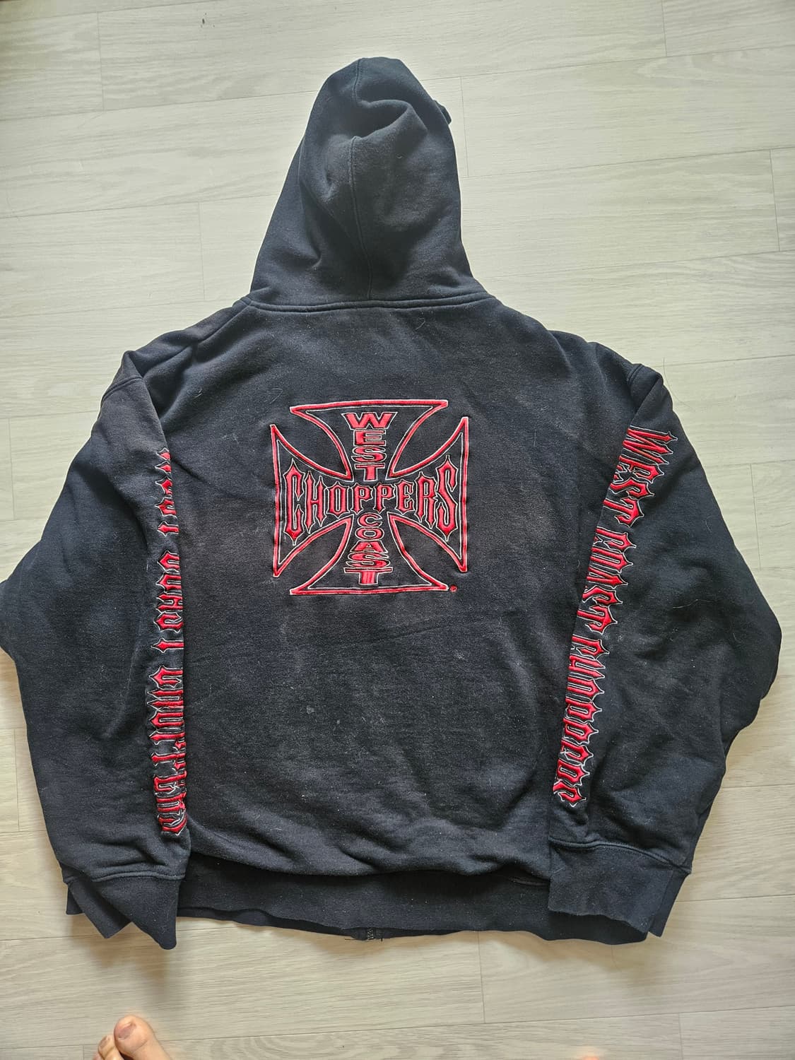 00's og 웨스트코스트차퍼스 써멀 후드 블랙 xl 상품이미지3