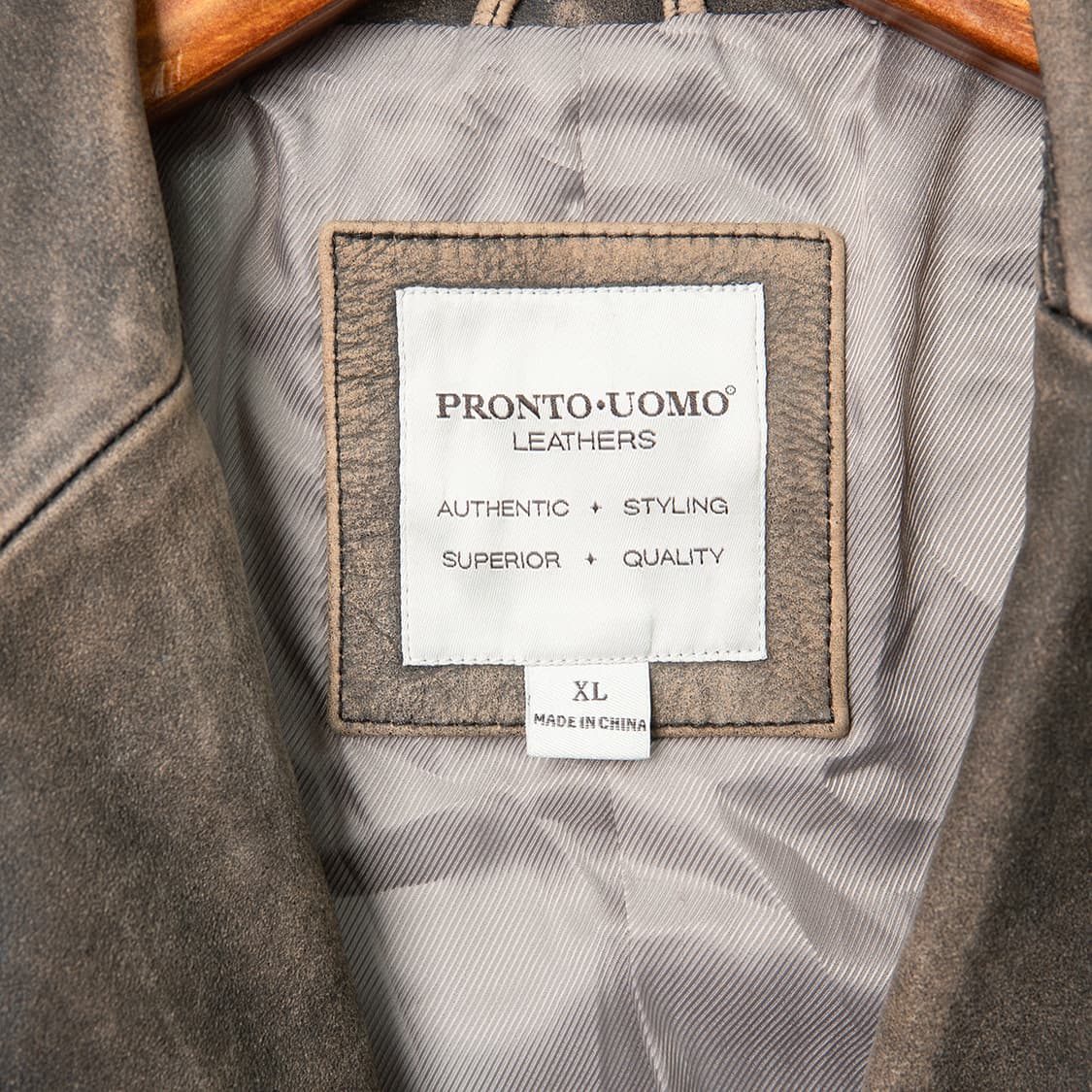 [115] 90s~ PRONTO UOMO 카우하이드 레더 스포츠 코트  상품이미지6