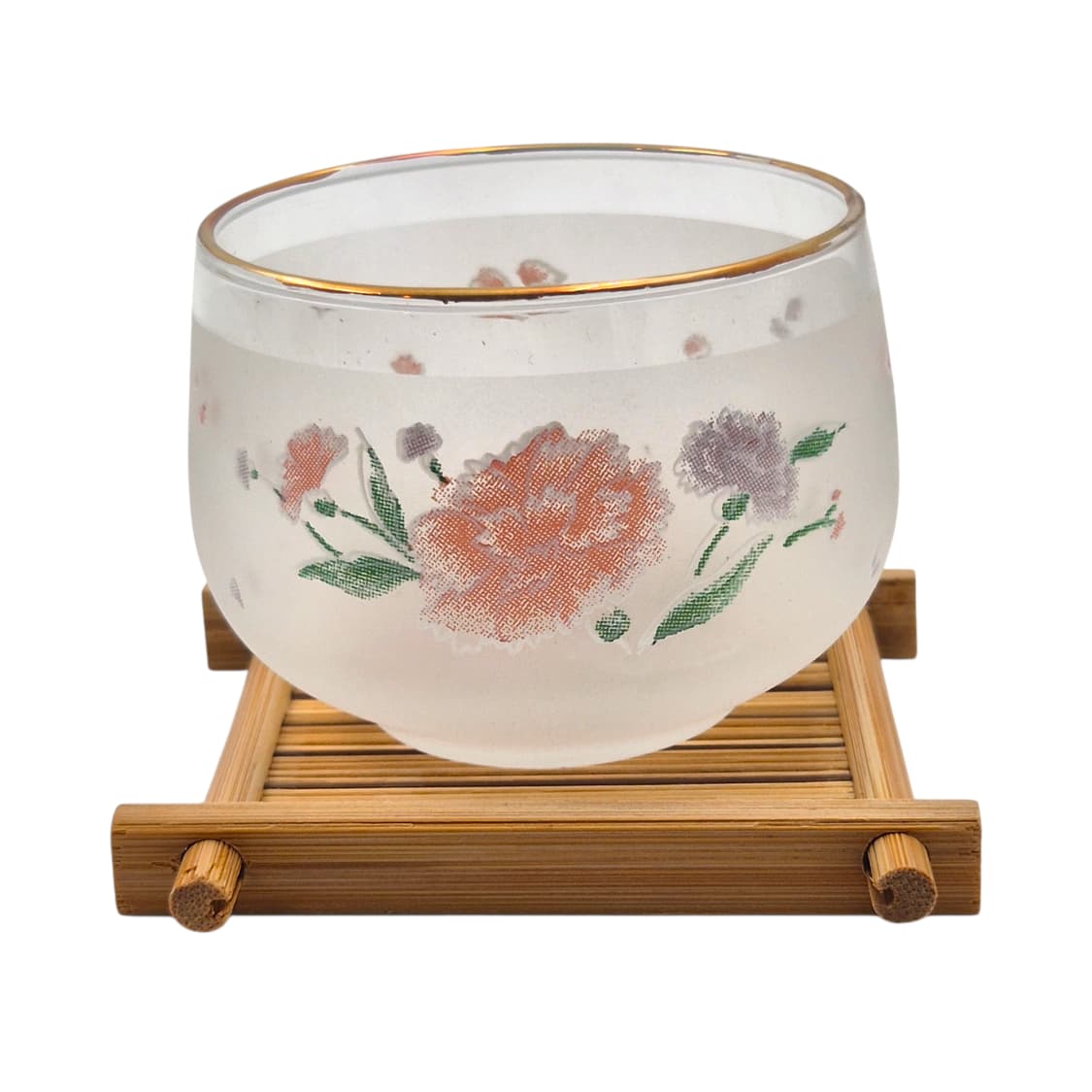 80s 카메이 불투명 카네이션 글라스&냉차 1세트 상품이미지2