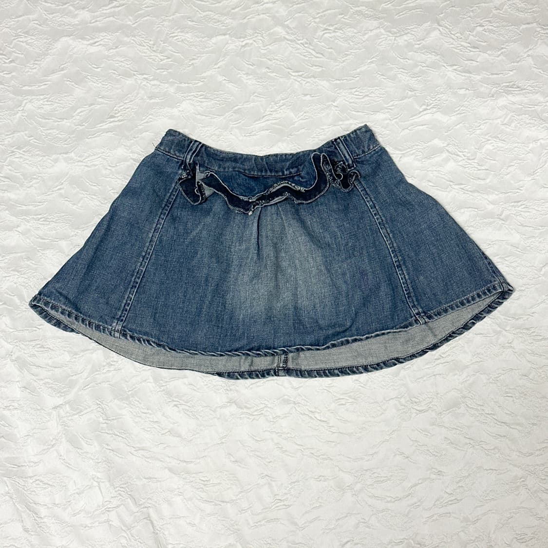 빈티지 니혼진 너드 프릴 데님 스커트 상품이미지3