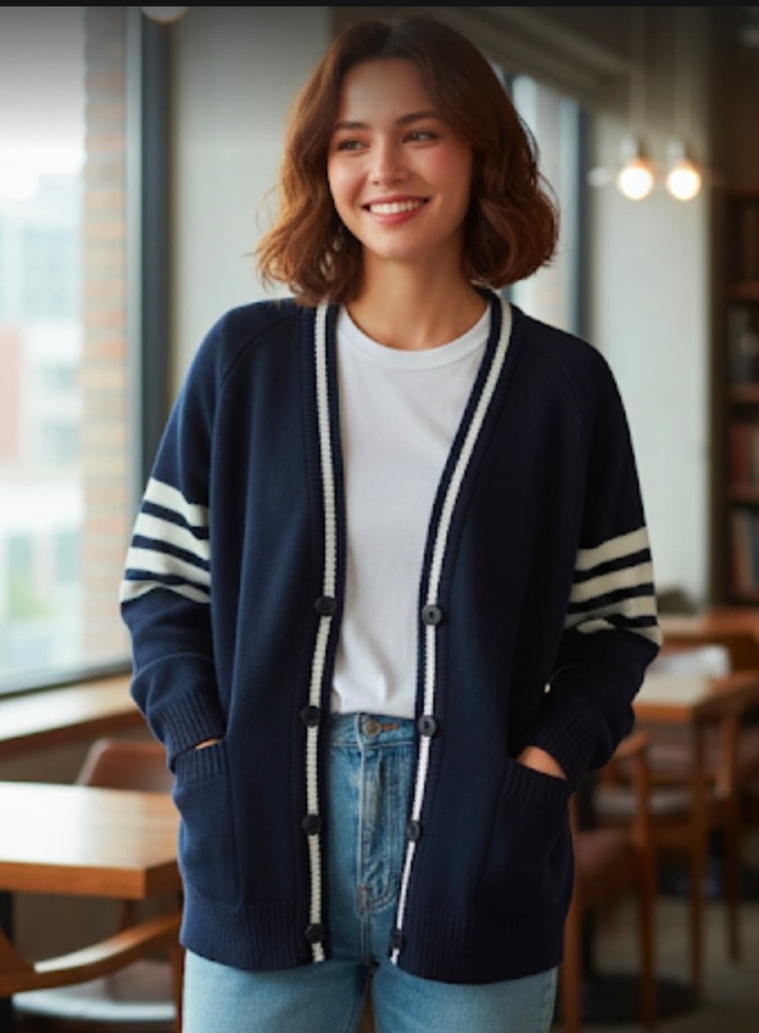 폴햄 여성 봄 가을 가디건 여자 55 66 상품이미지9