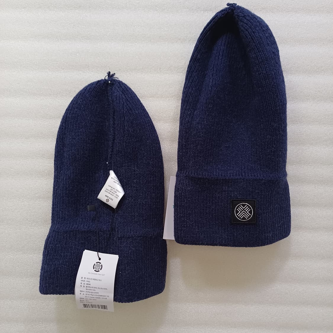 테크스킨 골프 일상 캐시미어 니트 비니 모자 겨울 새제품 1+1 사랑봉봉 상품이미지4