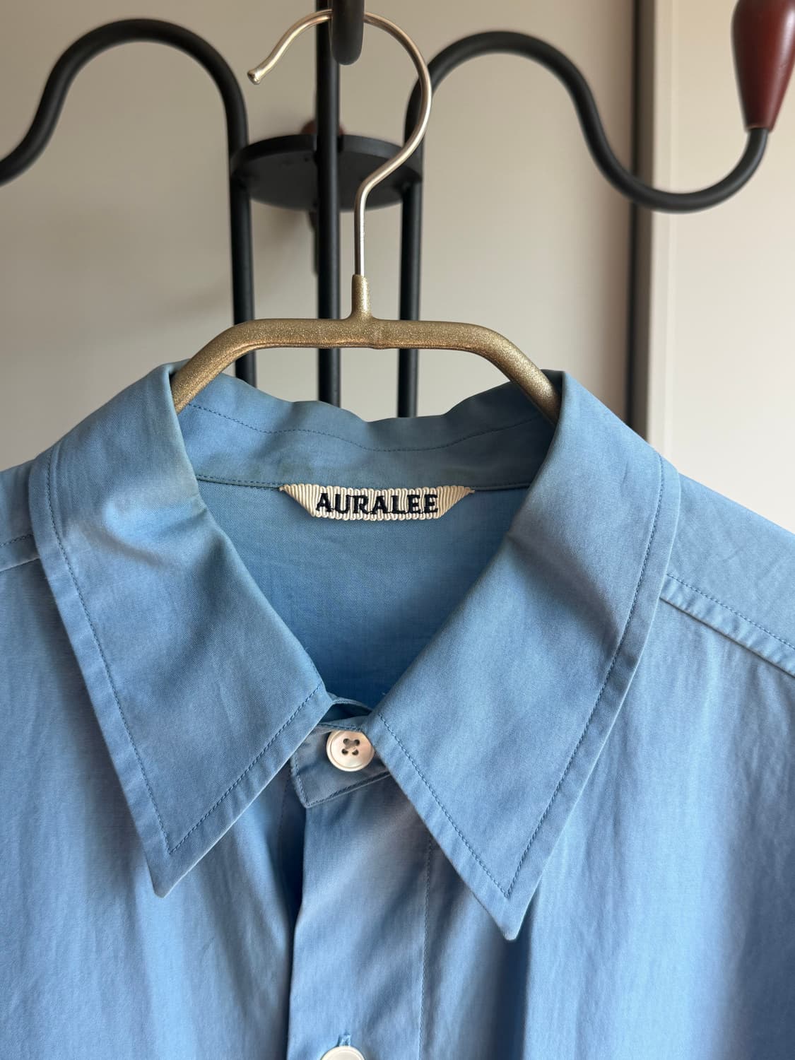 [4] Auralee Washed Finx Twill Shirt 상품이미지2