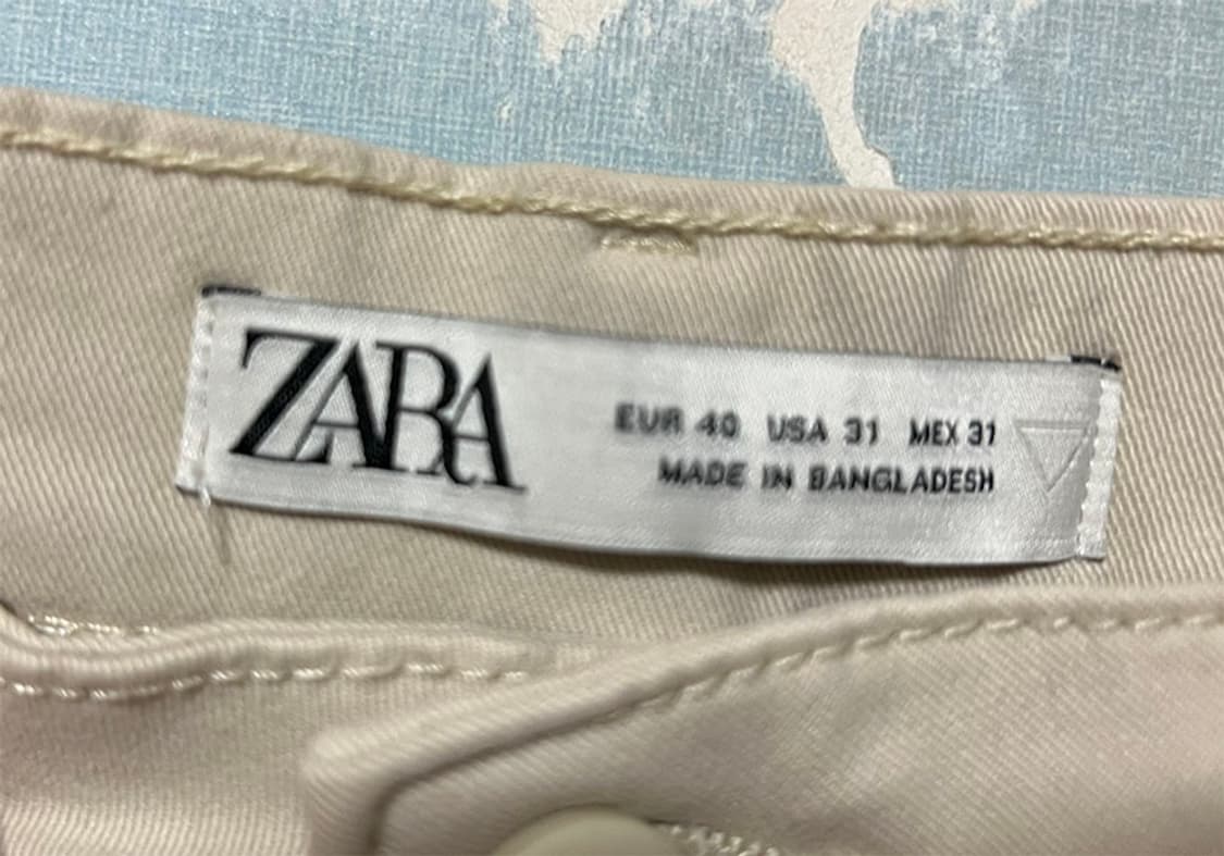 ZARA 자라 남자 카고 면바지 춘추 캐주얼 스판 넉넉한 L 32 상품이미지3