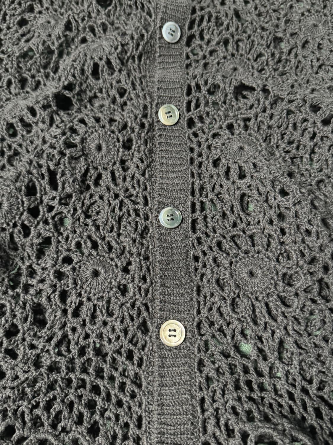 23ss 지에다 플라워 크로쉐 가디건 상품이미지3