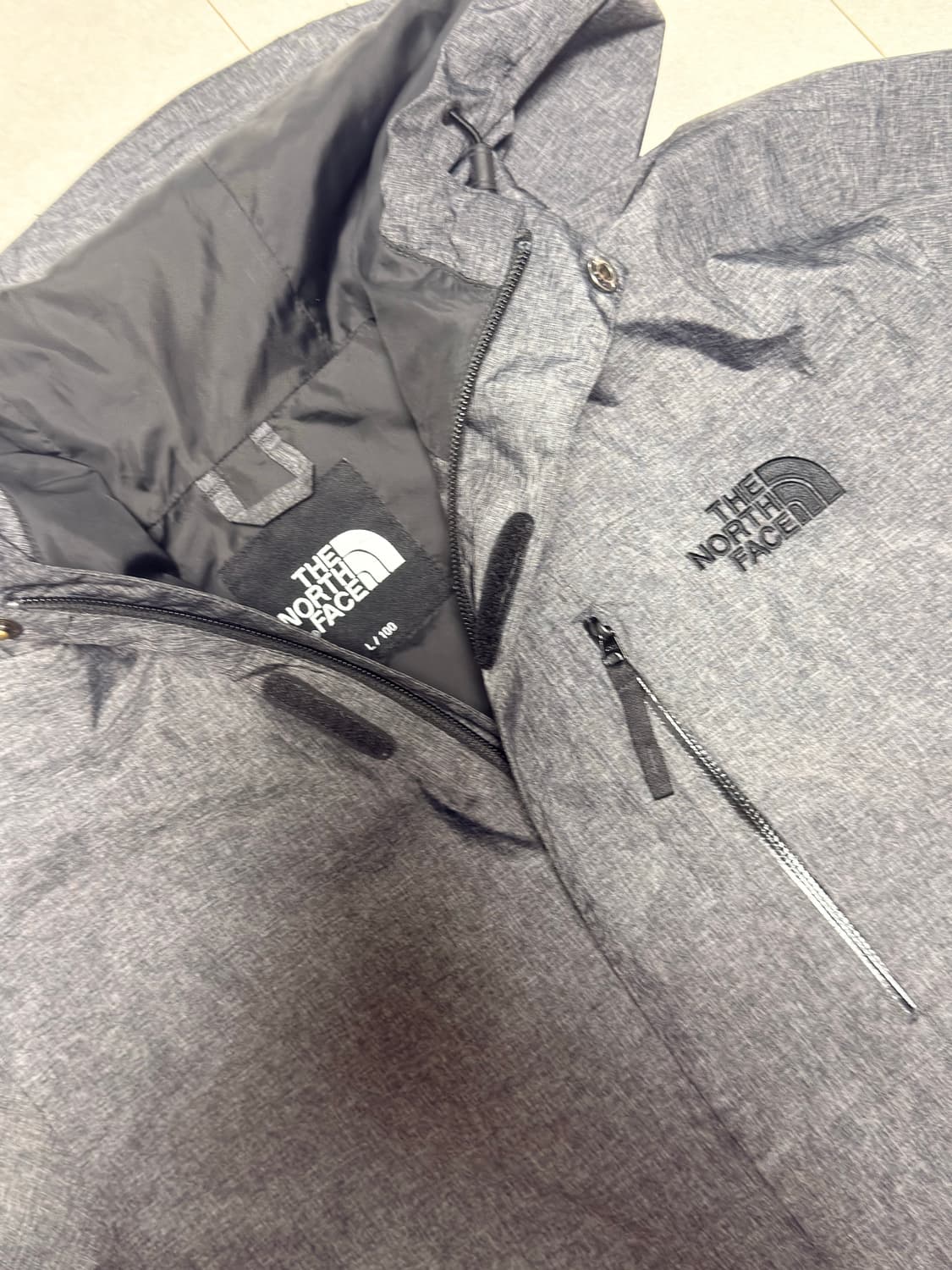 노스페이스노스페이스 그레이 바람막이 자켓 100 상품이미지2
