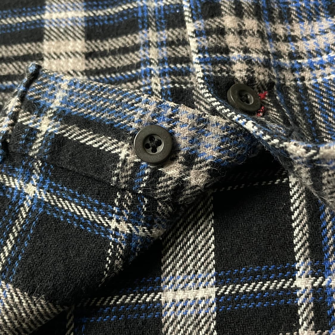 DICKIES 디키즈 블루 플란넬 코튼 체크 셔츠 A00796 상품이미지6