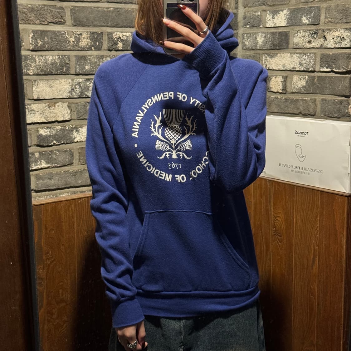 M) USA 빈티지 스웻 후드티 상품이미지7