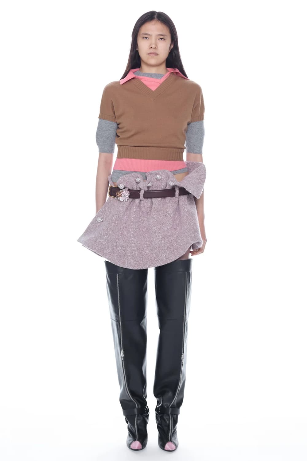 [F]어거스트 바론 All-in 26ss BROOCH 벨트/브라운 상품이미지3