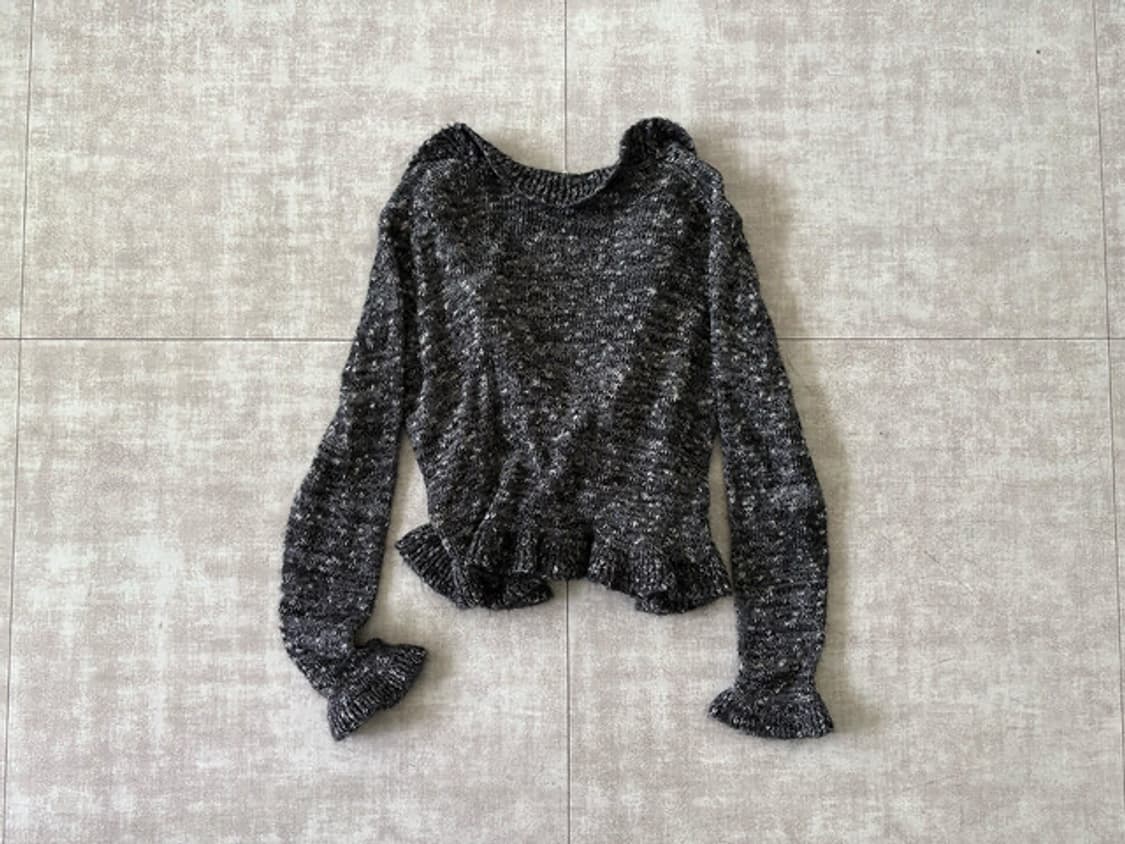 ribbon frill knit cardigan 상품이미지2