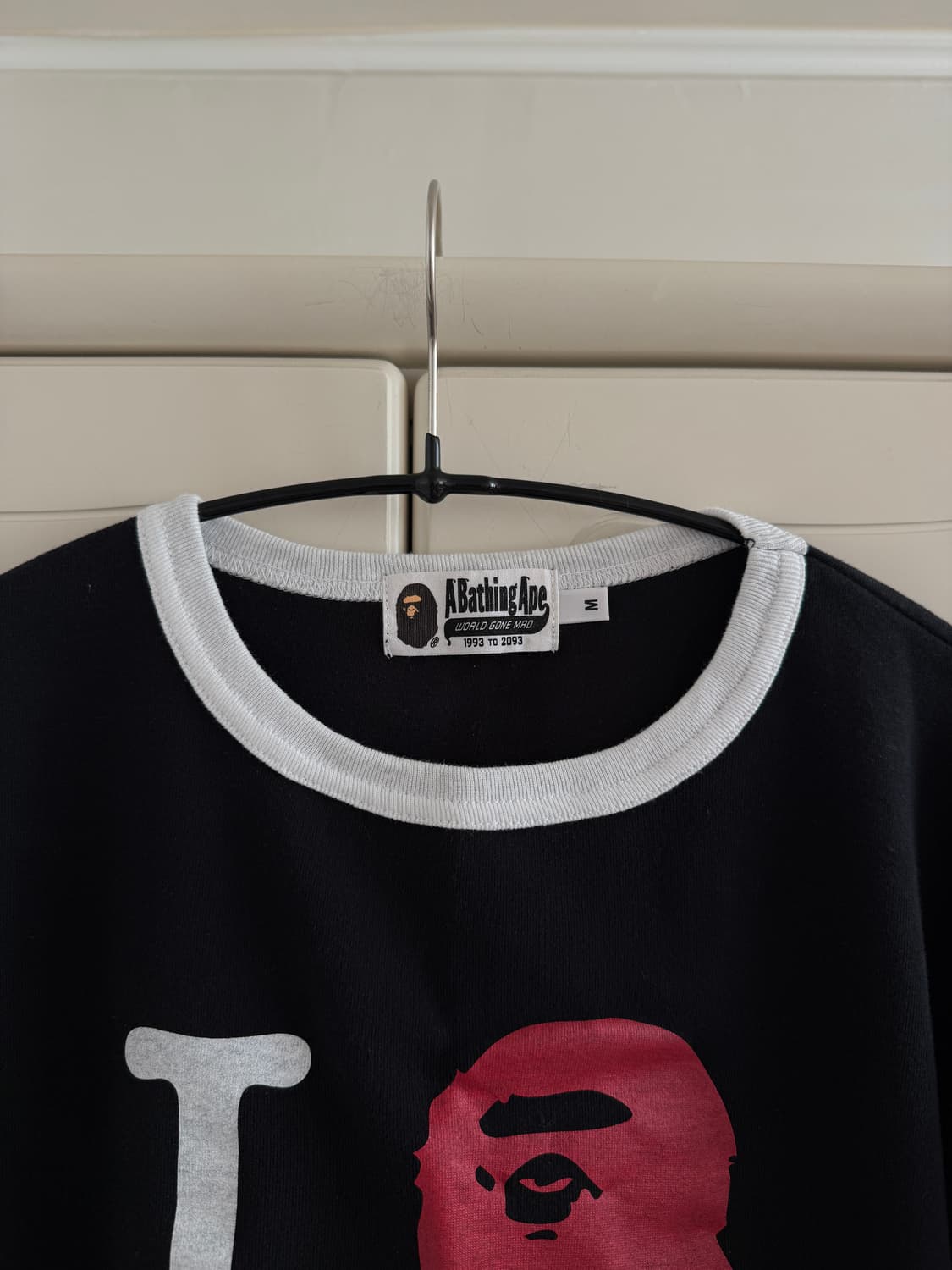 베이프 BAPE 아이러브베이프 링거 반팔티 블랙 M 상품이미지5