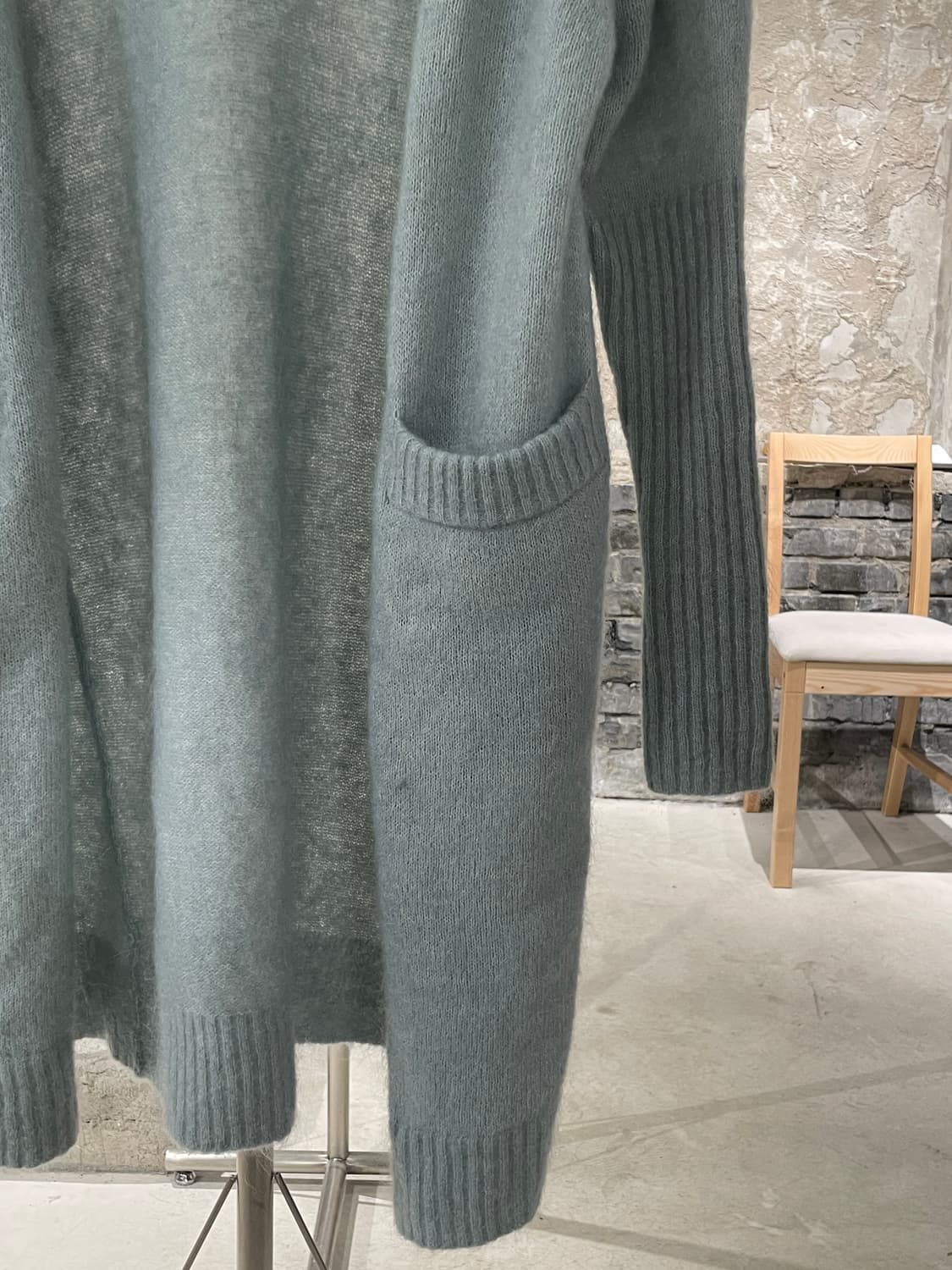 아크네 스튜디오 민트 라야 모헤어 오픈 롱 가디건 상품이미지5