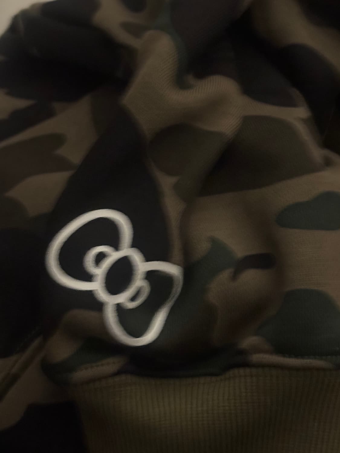 베이프X헬로키티 녹계 후드집업 상품이미지3