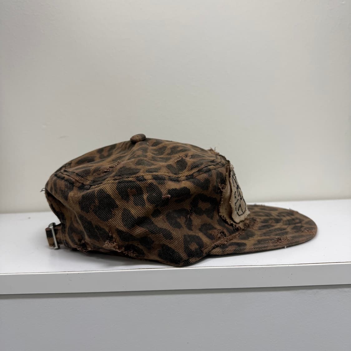 VINTAGE 레오파드 디스트로이드 자수패치 커스텀 필박스캡 상품이미지7