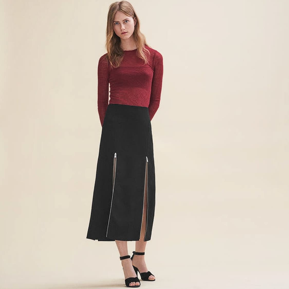 마쥬 크레이프 롱 스커트 상품이미지1