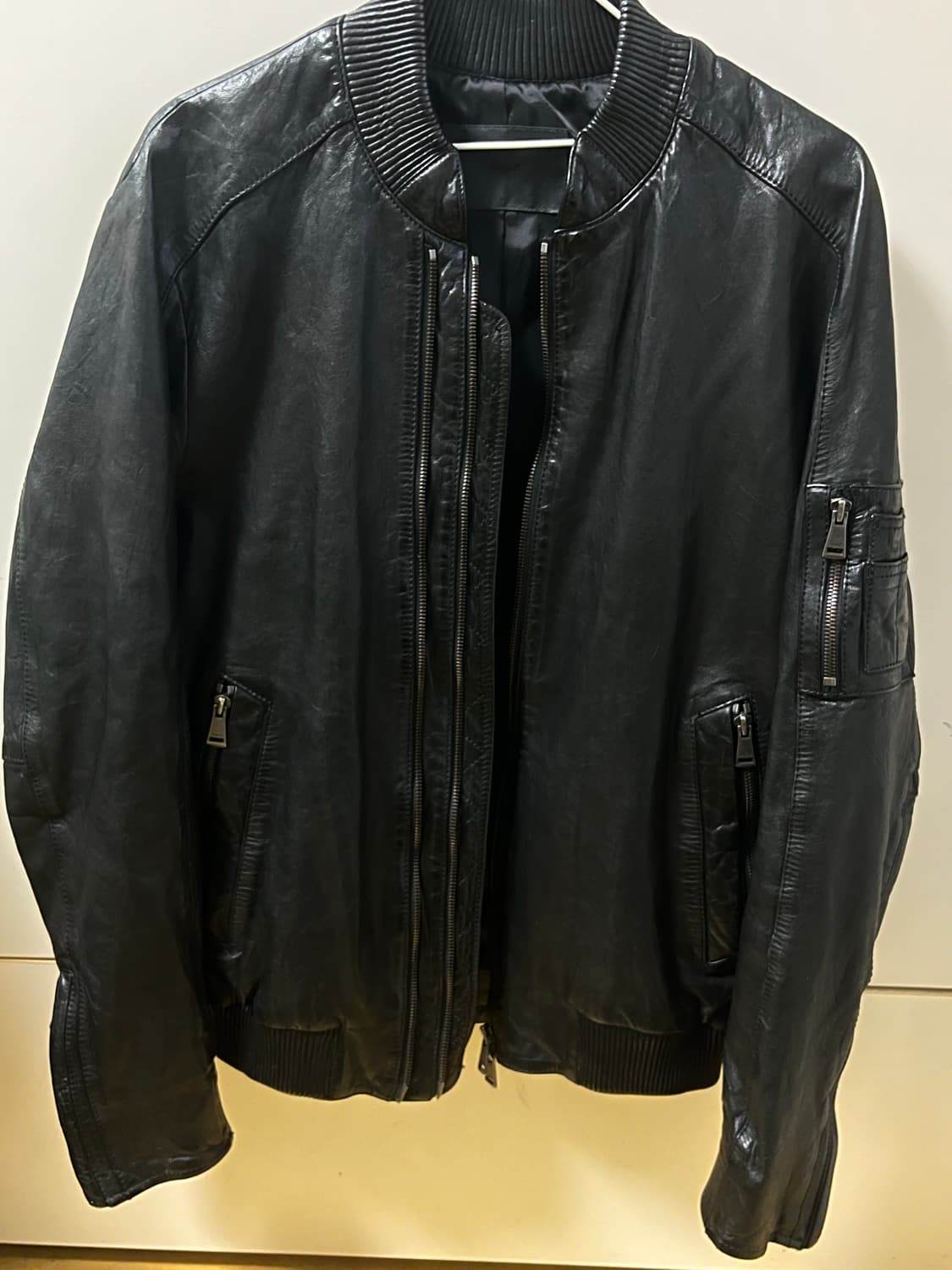 AND Z 웨스턴 무드 2WAY 램스킨 양가죽 바이커 레더 상품이미지4