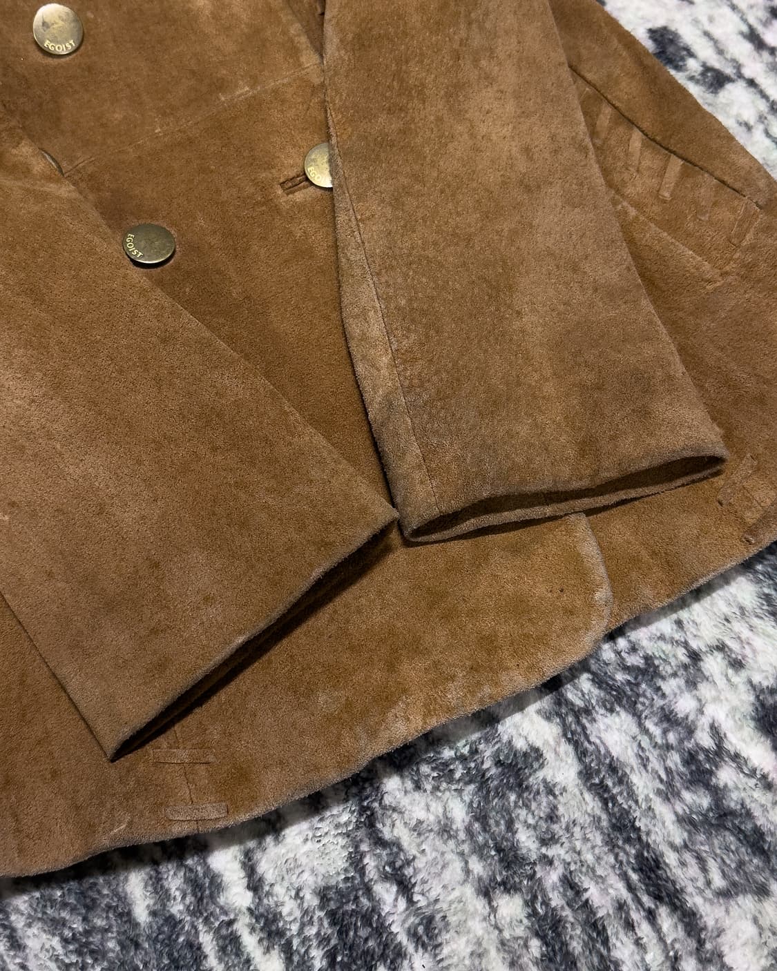 {EGOIST} Pig Suede Leather Double Jacket 상품이미지4