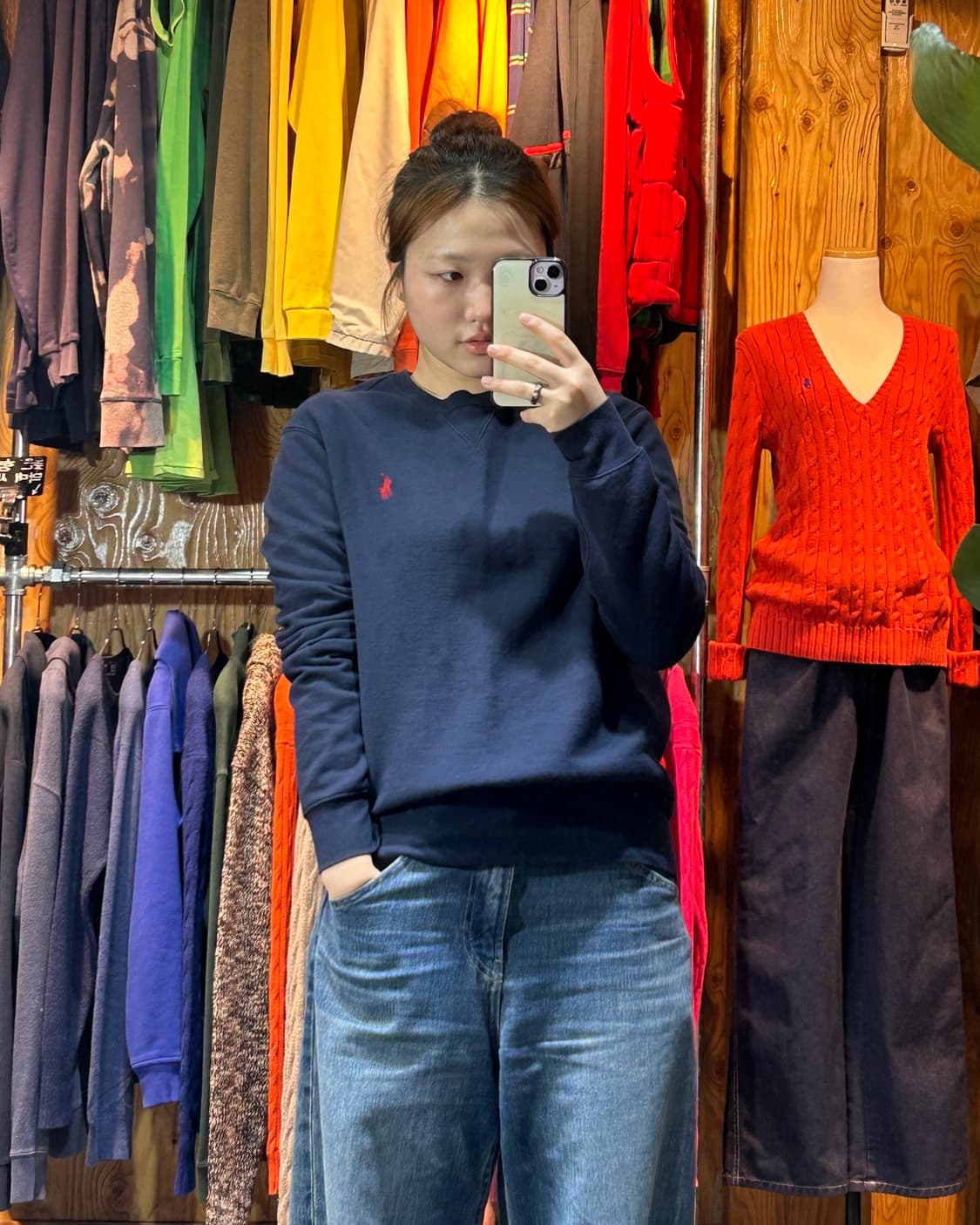 S 폴로랄프로렌 클래식 레드포니 네이비 맨투맨 상품이미지1