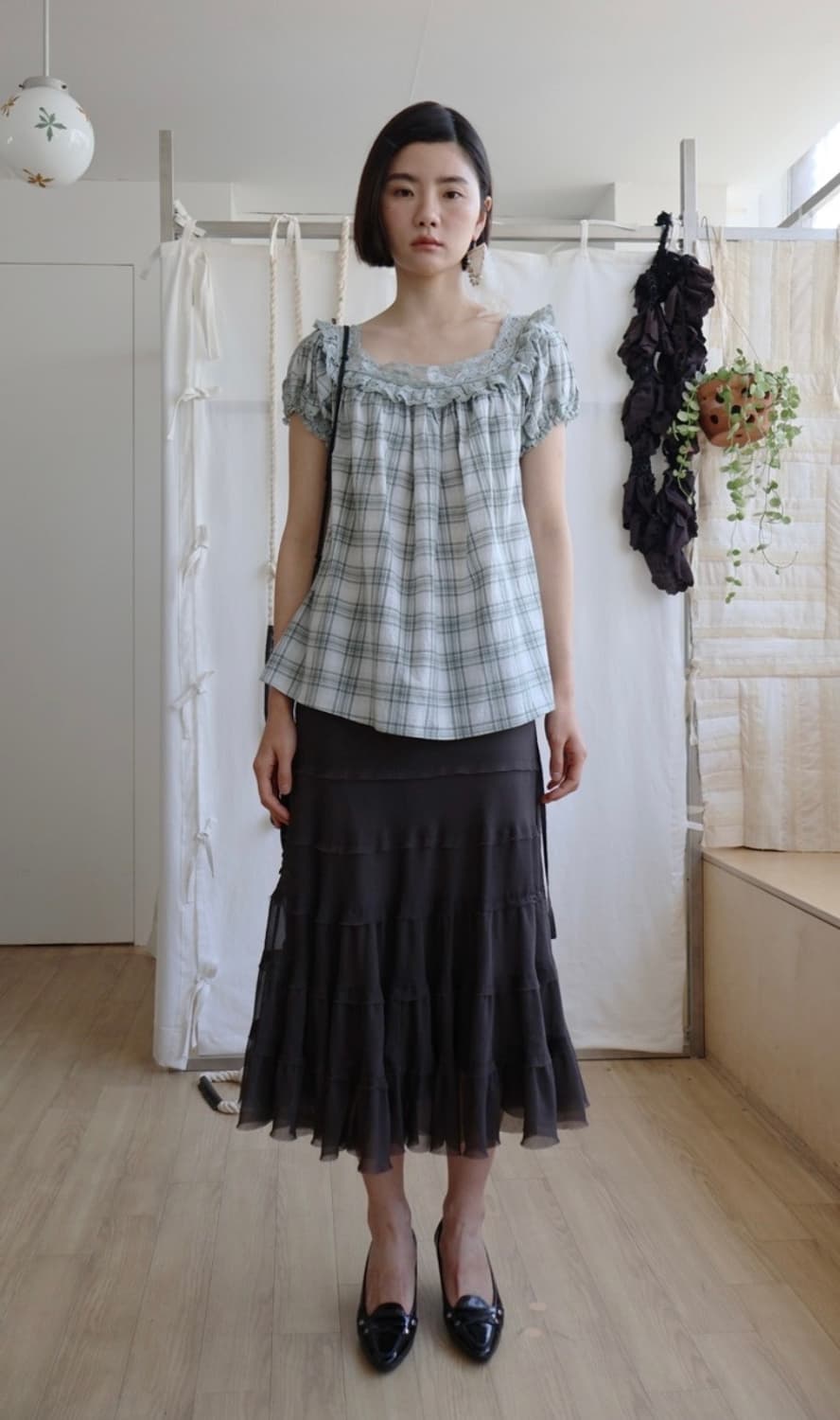✲ 콜로신스 NORA SHIMMERING SKIRT (brown) 상품이미지4
