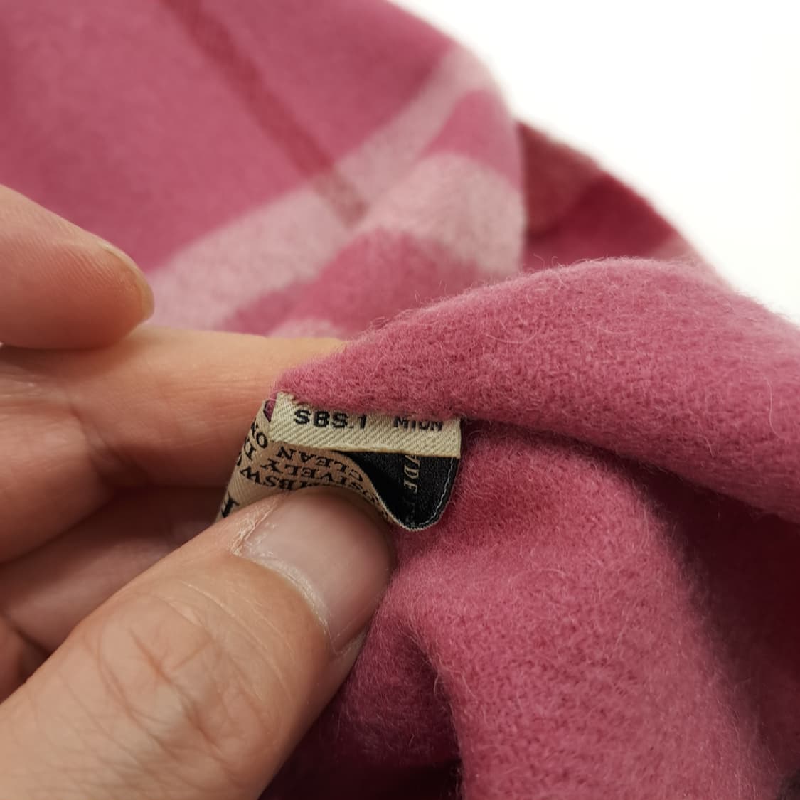 MX159 버버리 핫핑크 자이언트 노바체크 램스울 목도리 머플러 상품이미지6