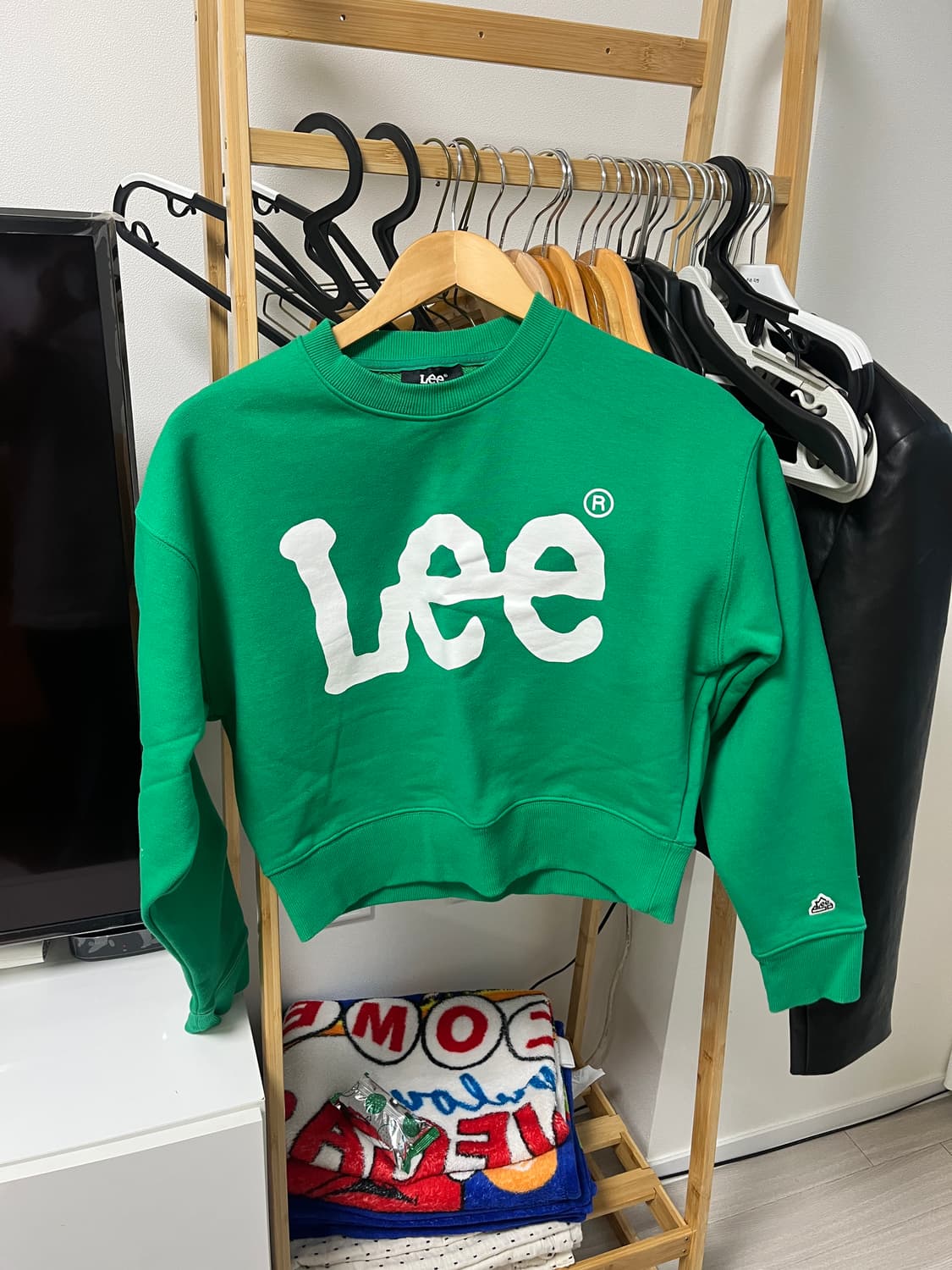 Lee 크롭맨투맨 스몰 상품이미지1