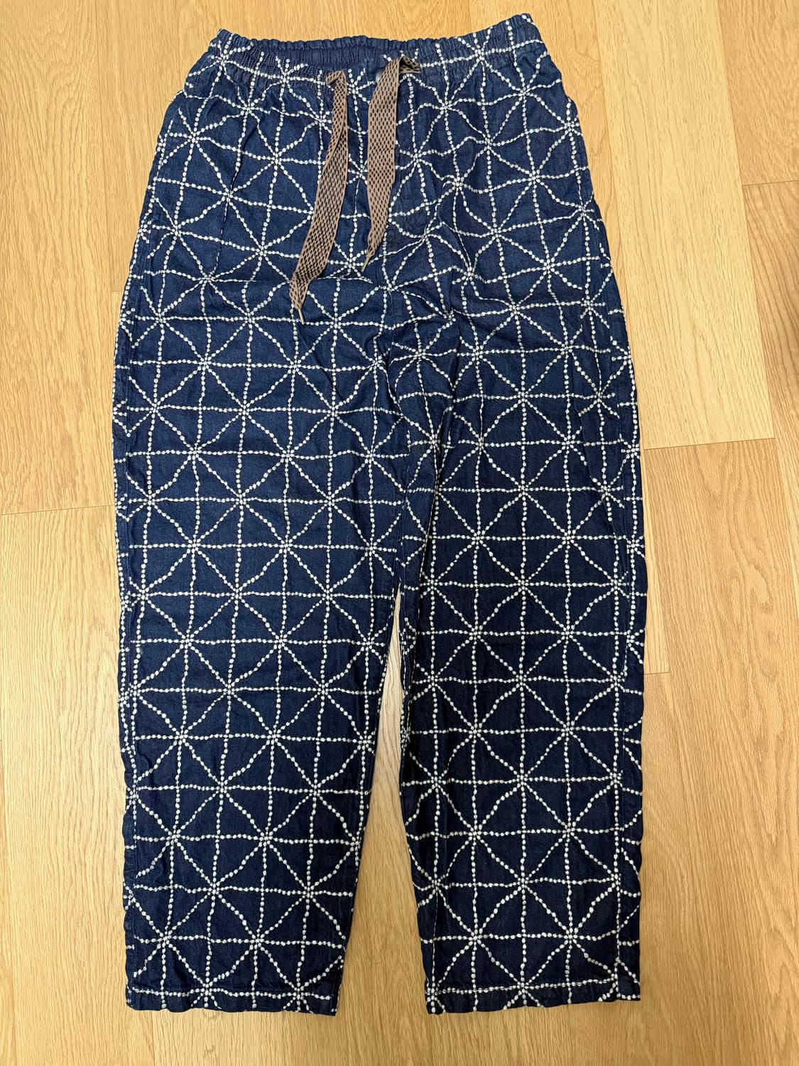 캐피탈 8온즈 데님 포크 도조 자수 이지 팬츠 인디고 상품이미지4