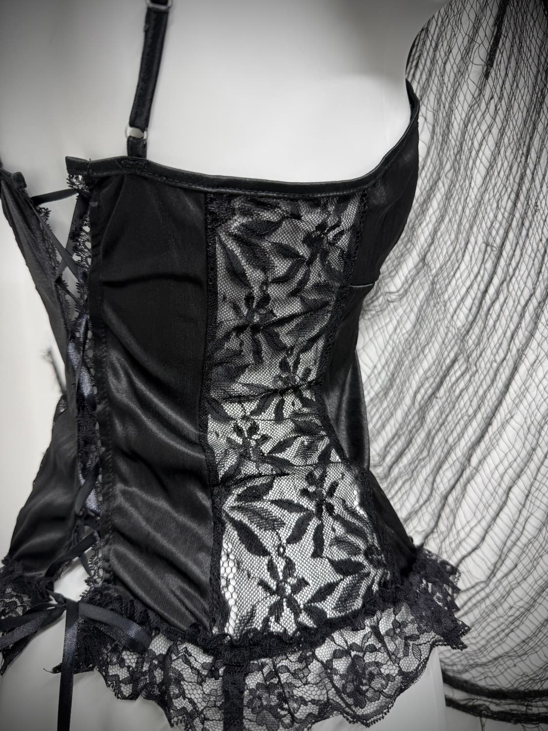 Lace ruffle black lingerie 상품이미지8