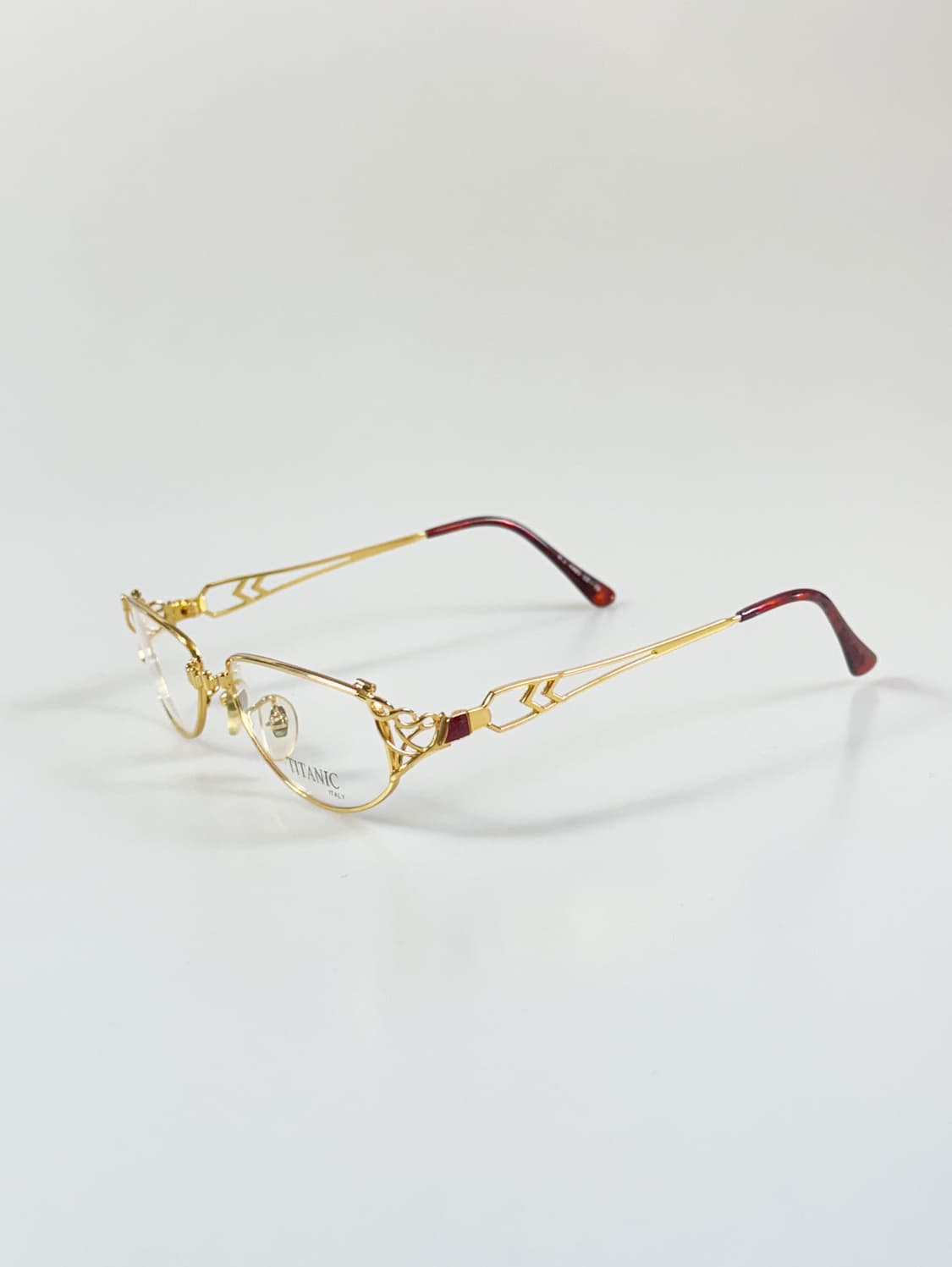 90s 이태리제 TITANIC 골드 필리그리 프레임 빈티지 안경 상품이미지3