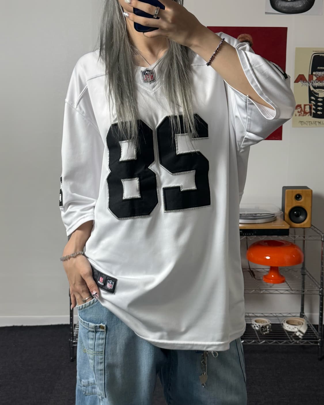 나이키 00s NFL 메쉬 풋볼 화이트 져지 상품이미지2