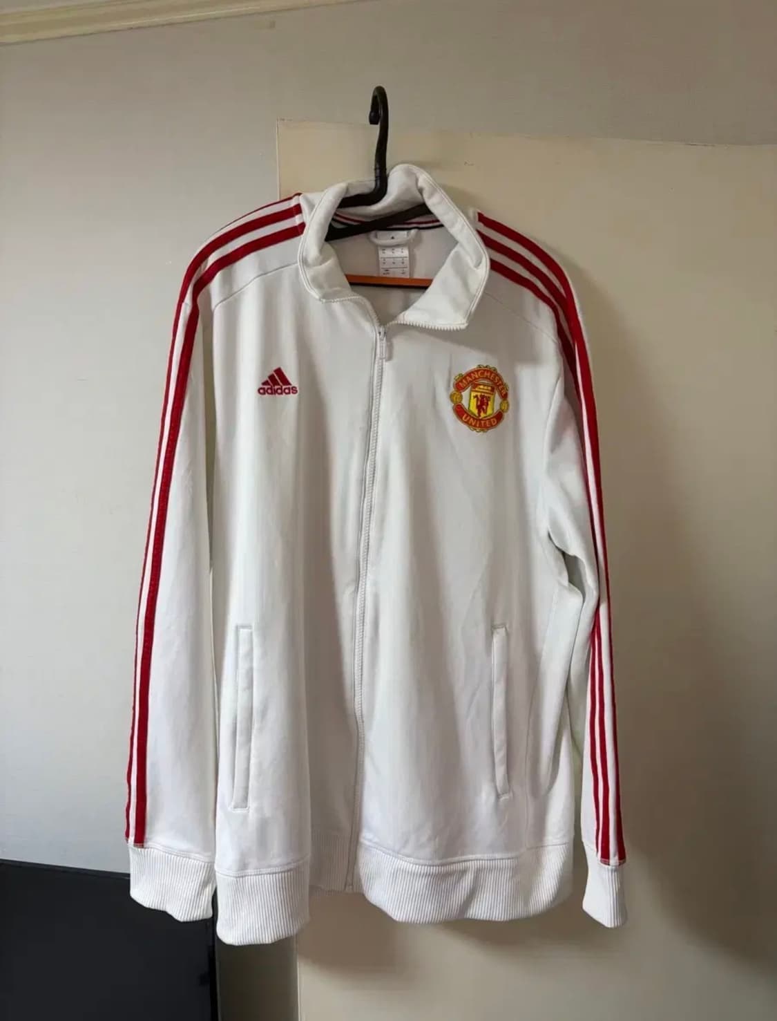 아디다스 희귀 대장급 맨유 흰빨 화이트 트랙탑 저지 상품이미지1