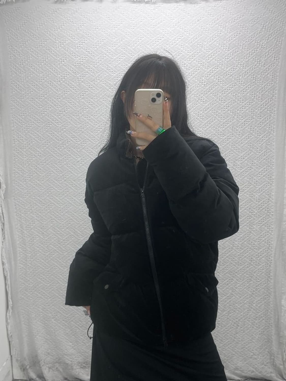 프리즘웍스 빈티지 모던시크 벨벳 패딩 L C07920 상품이미지1