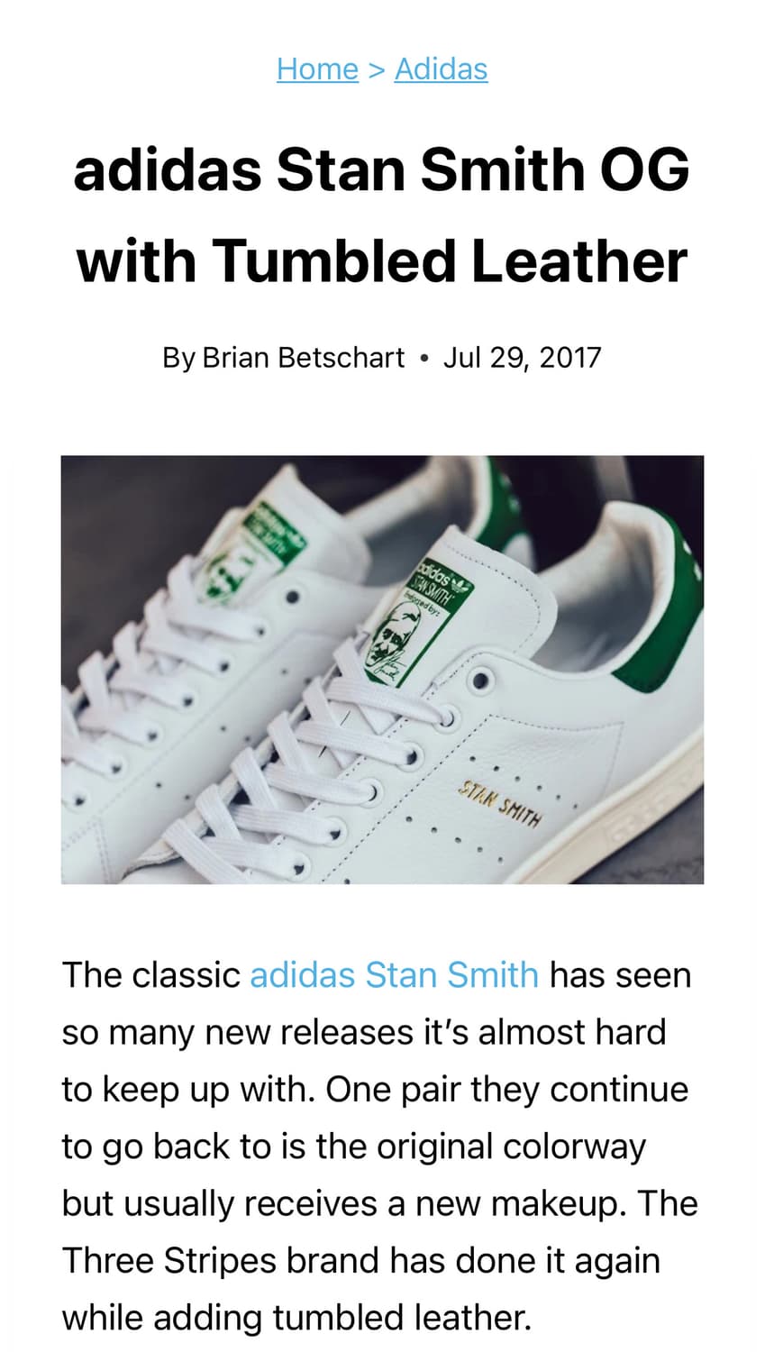 17's Stan Smith OG Tumbled Leather 275 상품이미지9