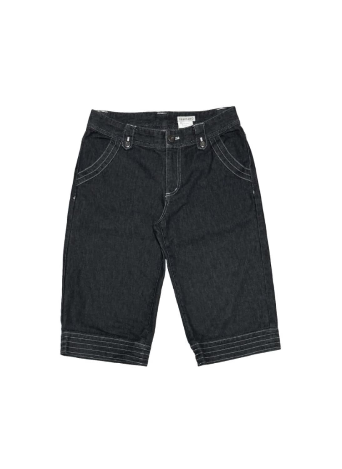 Stitch short denim pants 상품이미지1