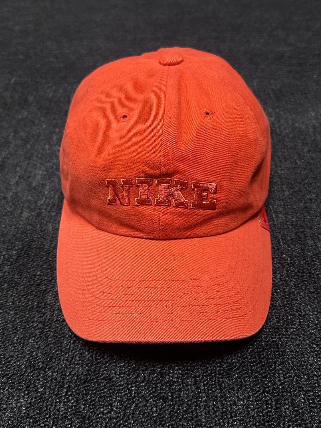 90s 빈티지 나이키 볼캡  NIKE 자수 로고 오렌지 캡 상품이미지1