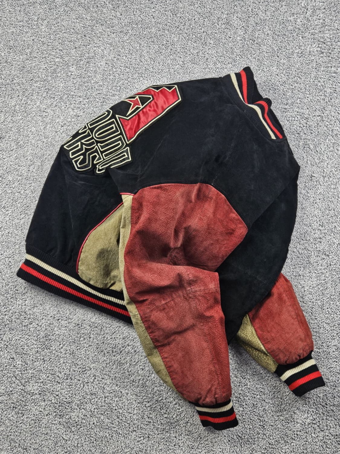 MLB 애리조나 다이아몬드백스 배색 가죽 바시티 자켓 (L)/ 10182 상품이미지5