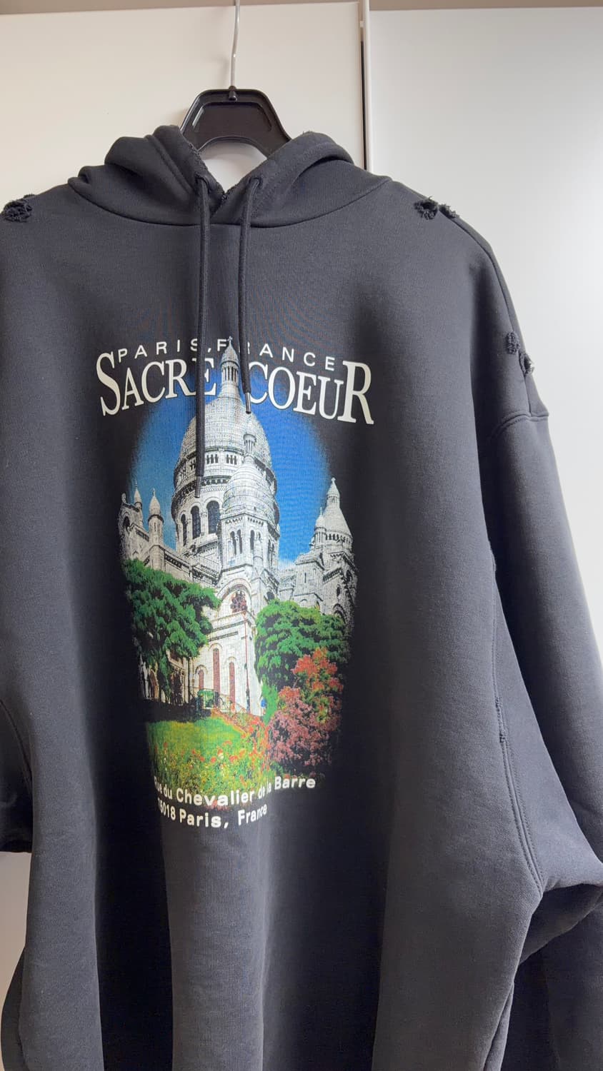 발렌시아가 사크레쾨르 노트르담 오버사이즈 후드티 S 상품이미지4
