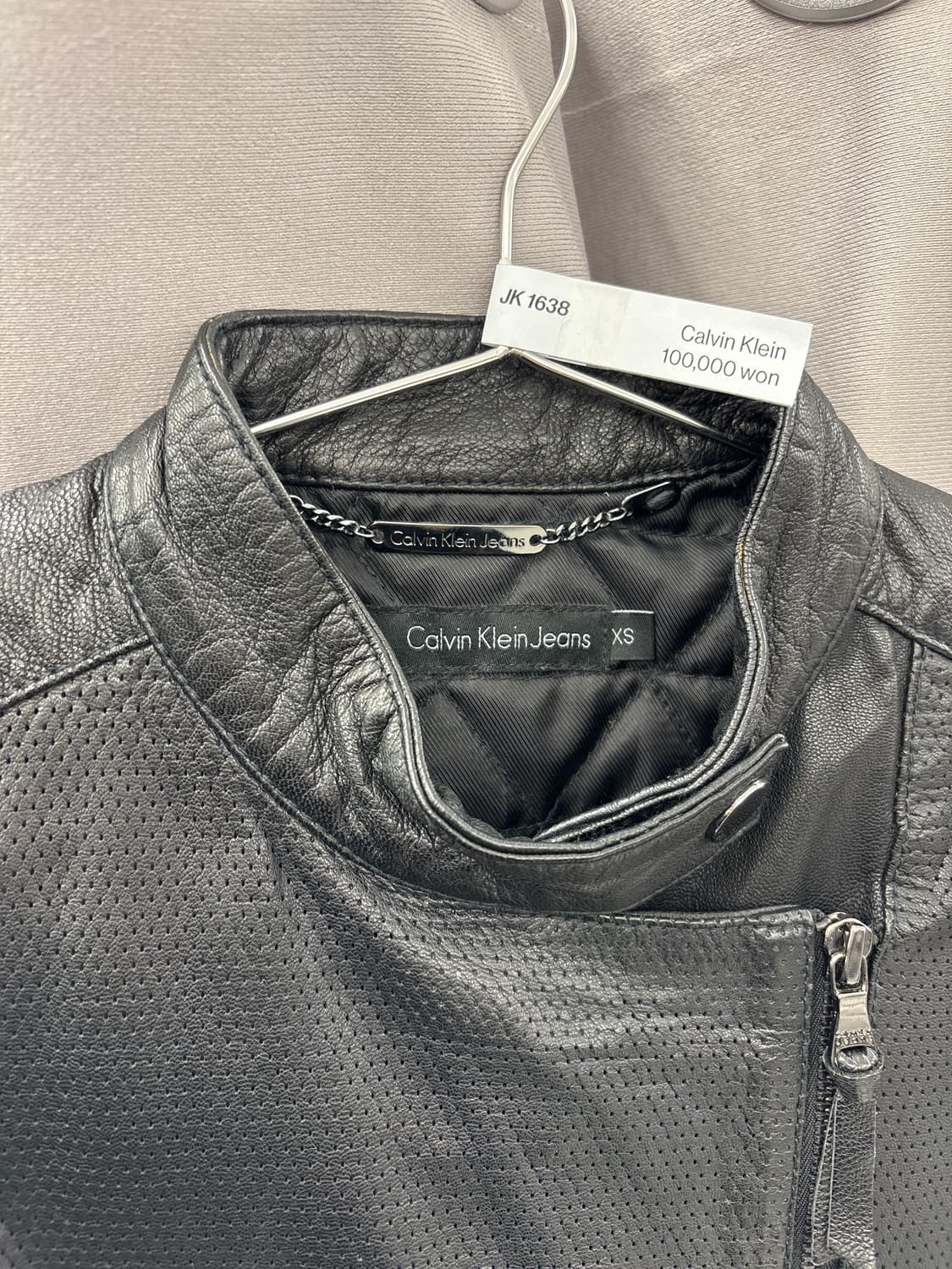 캘빈클라인 고트레더자켓 상품이미지3