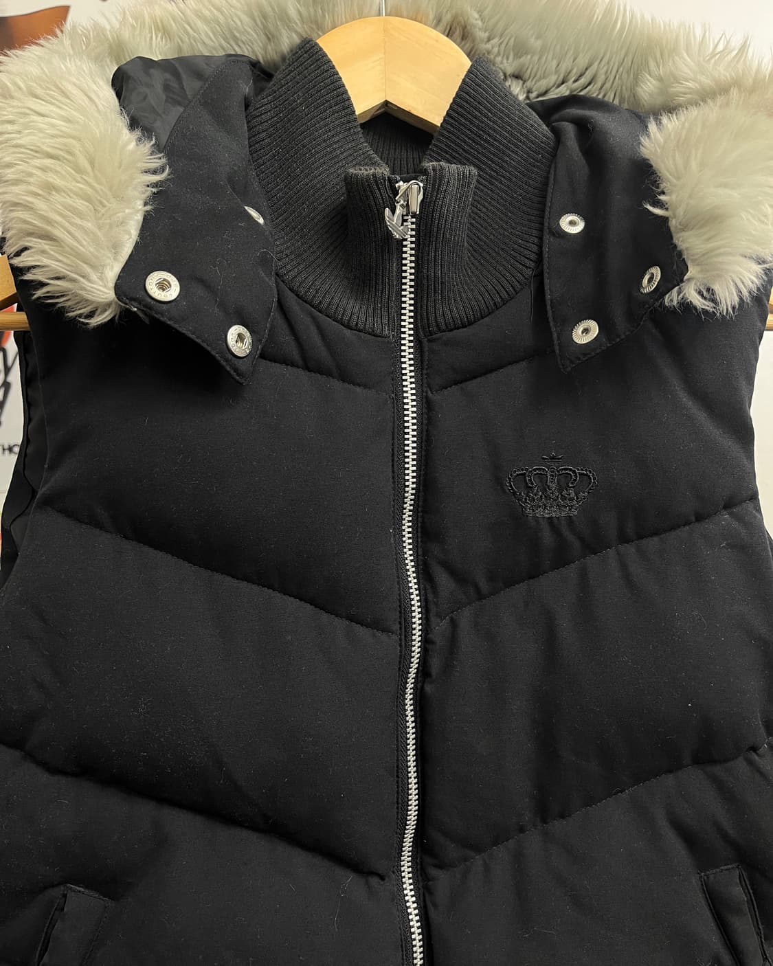 아디다스 미시엘리엇 00s 퍼 후드 패딩 조끼 상품이미지6