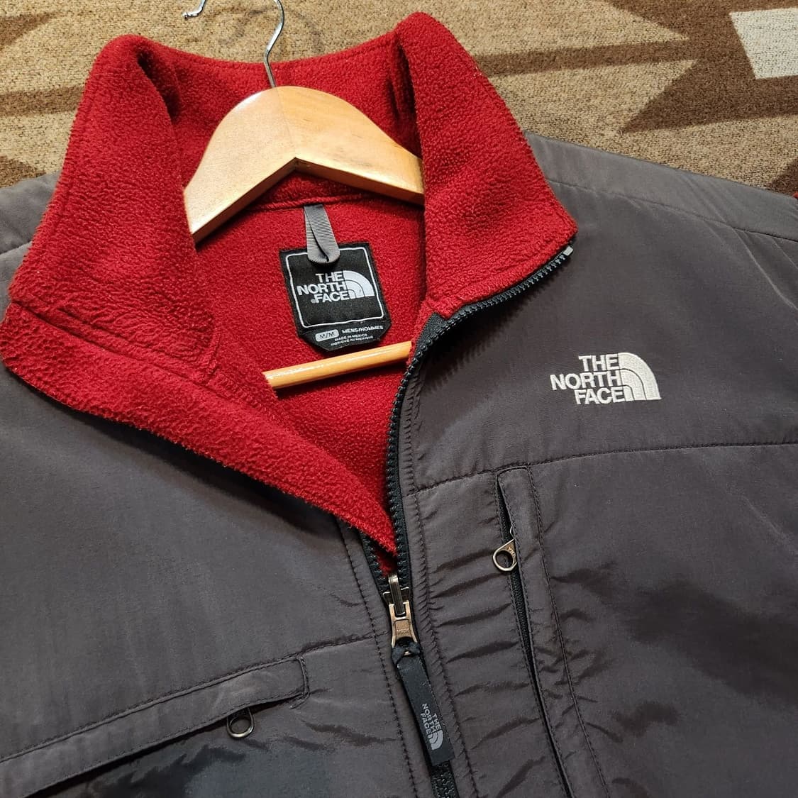 노스페이스 데날리 레드 그레이 플리스 자켓 M 105 상품이미지2