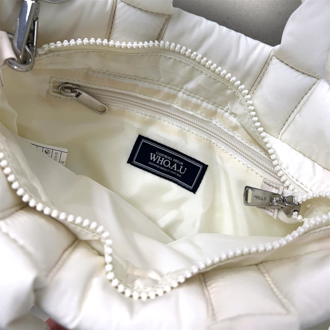 후아유 패딩 스퀘어 토트백(B311) 상품이미지5