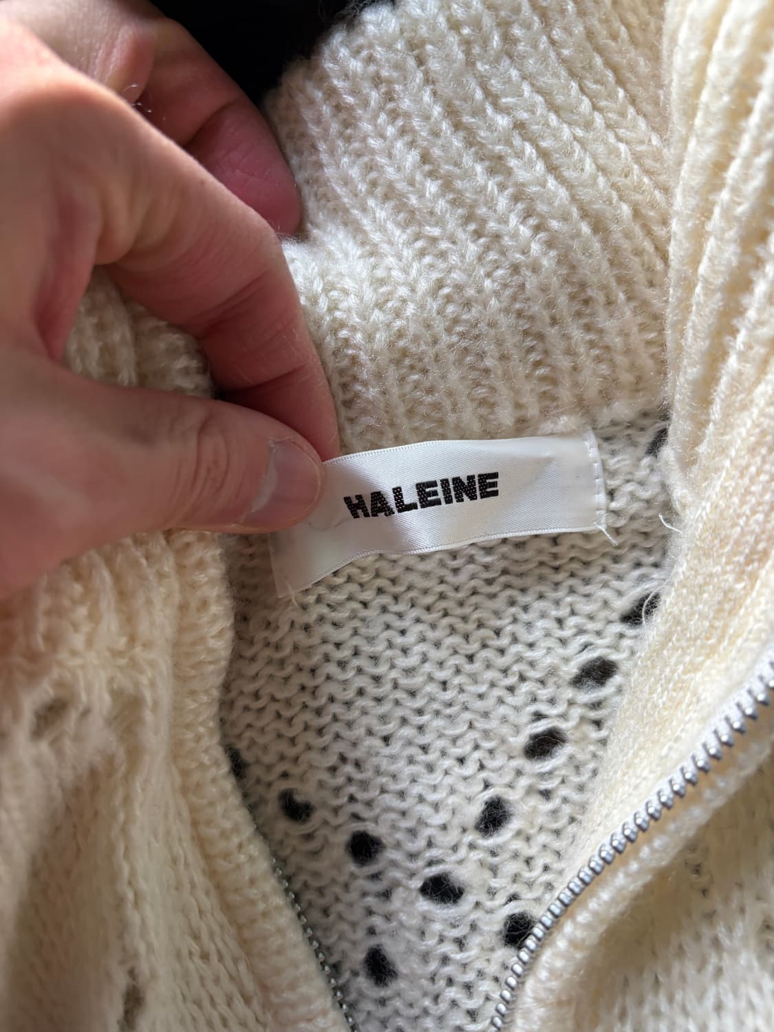 알렌느 니트집업 아이보리 1사이즈 상품이미지2