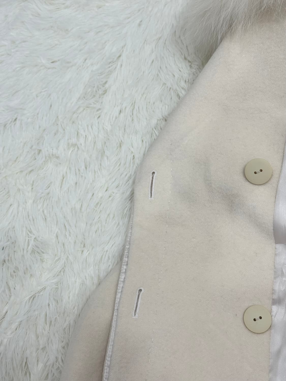 아이보리 갸루 코트 핀터깔 상품이미지5