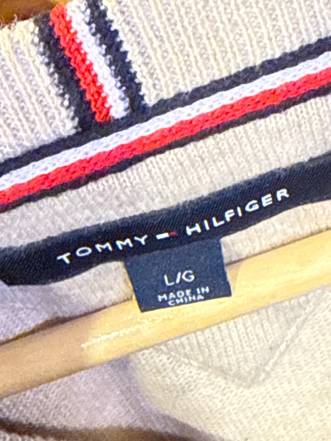 타미힐피거 베이지 니트 상품이미지2