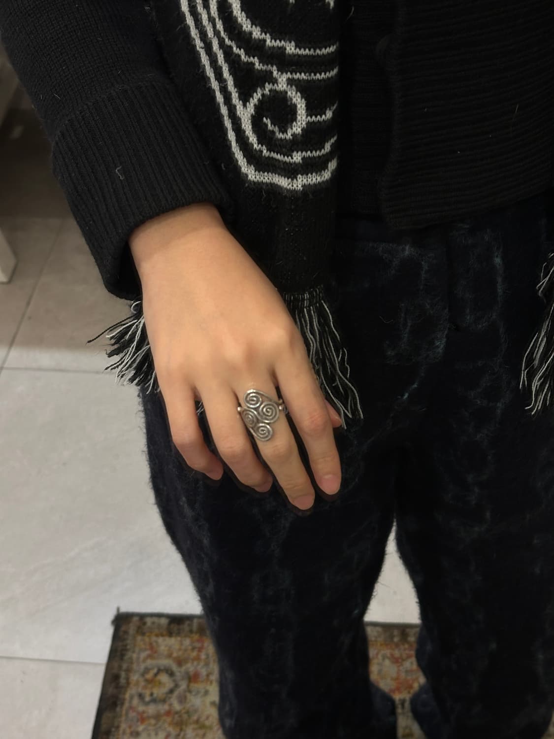 (Only 1)Musta Spiral Karensilver Ring 상품이미지6