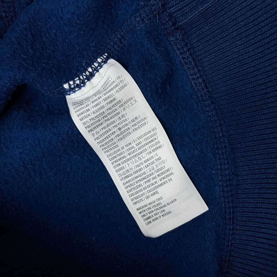 아베크롬비 9 로고 블루 반집업 후드 M 상품이미지6