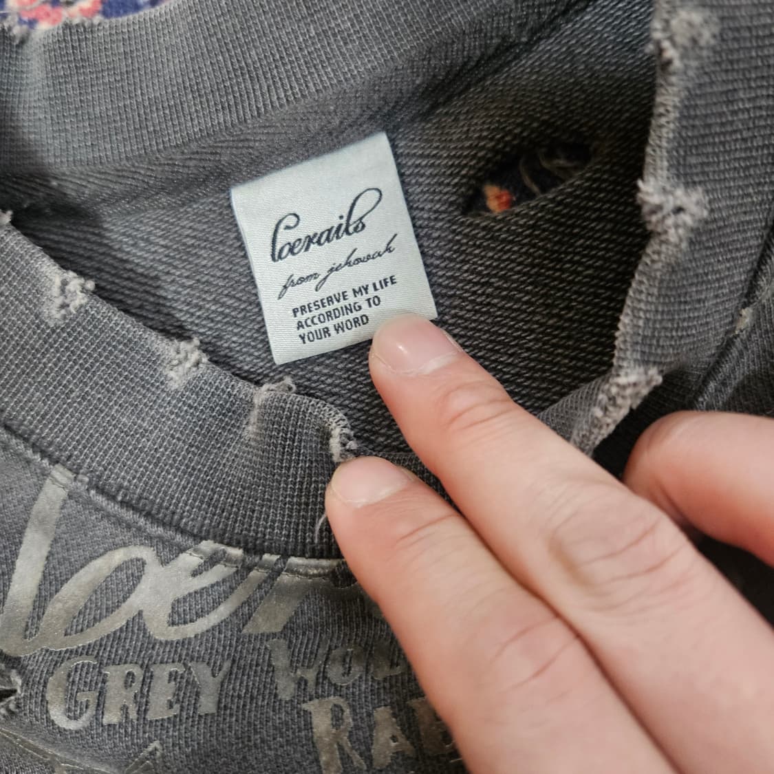 로레일즈 워시드 y2k 프린팅 크롭 스웻셔츠 Free 상품이미지8