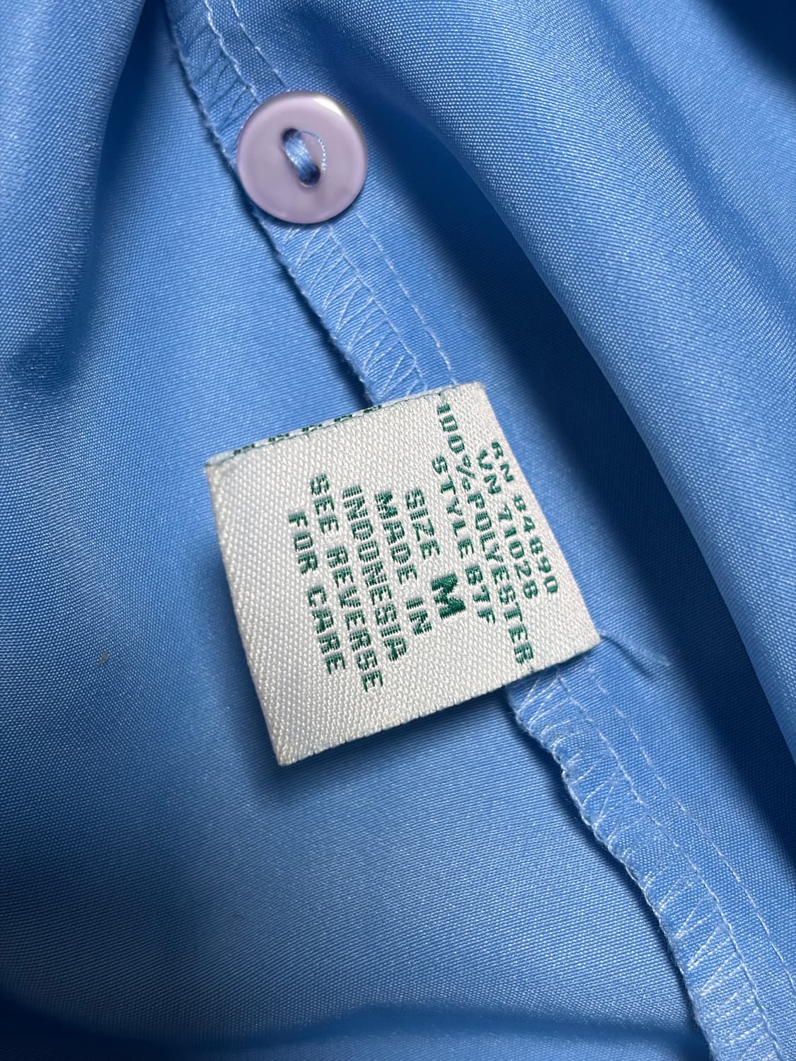 하늘색 빈티지 반팔 블라우스  하와이안 y2k 상품이미지7