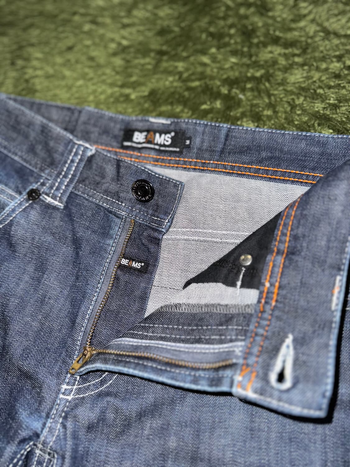 [M] BEAMS JAPAN 빔즈 집포켓 디테일 데님 팬츠 인디고 상품이미지3