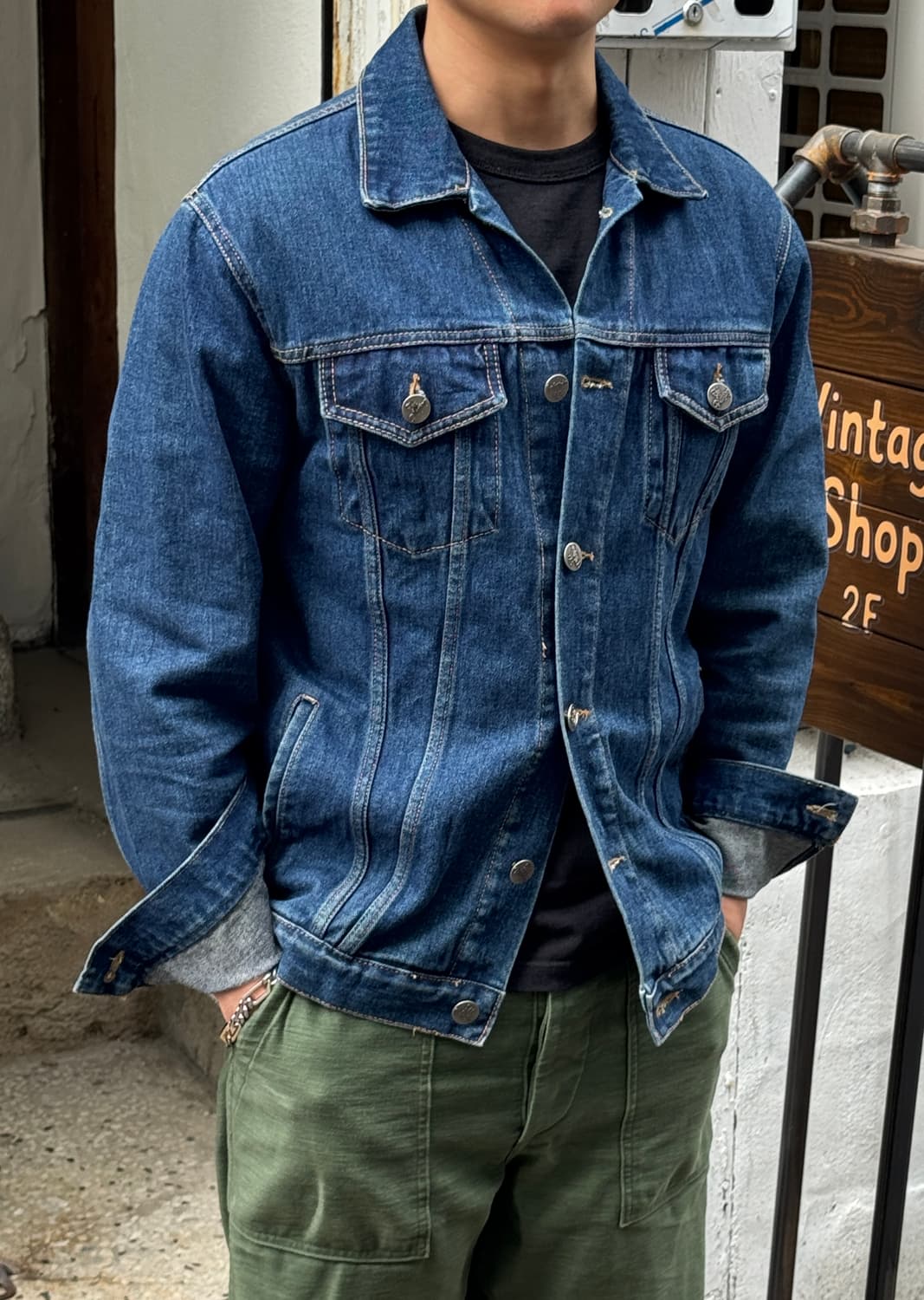 90-00s 파일럿 스누피 데님 자켓(O80) 상품이미지2