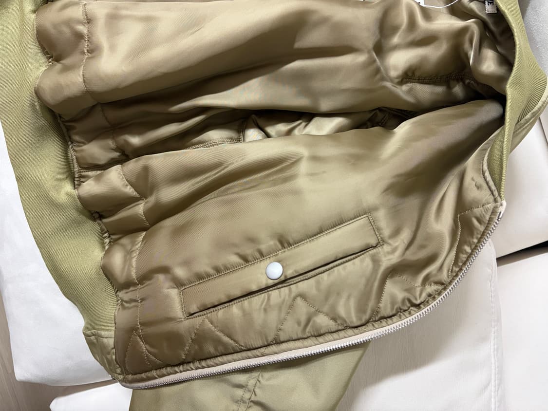 오라리 하이 실크 트윌 플라이트 블루종 MA-1 (새상품, 0사이즈) 상품이미지5